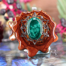 Load image into Gallery viewer, Malachite with 64 Star Tetrahedron