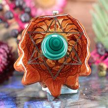 Load image into Gallery viewer, Malachite with Merkaba