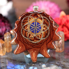 Load image into Gallery viewer, Crushed Lapis (Glows) with Seed of Life
