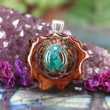 Load image into Gallery viewer, Mini Chrysocolla with Seed of Life