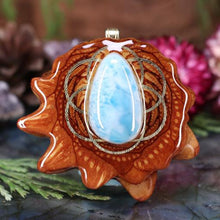 Load image into Gallery viewer, Larimar with Seed of Life