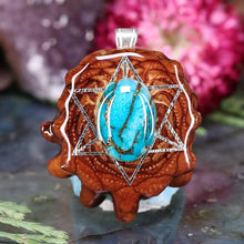 Load image into Gallery viewer, Blue Mohave Turquoise with Merkaba
