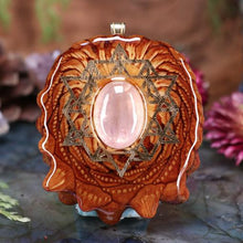 Load image into Gallery viewer, Rose Quartz with 64 Star Tetrahedron