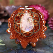 Load image into Gallery viewer, Moonstone with Seed of Life