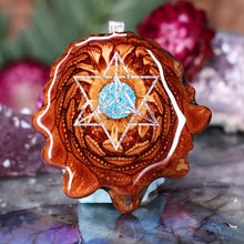 Load image into Gallery viewer, Crushed Turquoise (Glows) with Merkaba