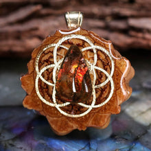 Load image into Gallery viewer, Mini Ammolite with Seed of Life
