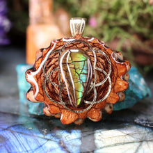 Load image into Gallery viewer, Mini Ammolite with Seed of Life
