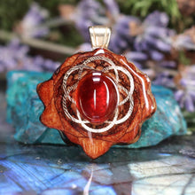 Load image into Gallery viewer, Mini Red Garnet with Seed of Life