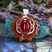 Load image into Gallery viewer, Mini Red Garnet with Seed of Life