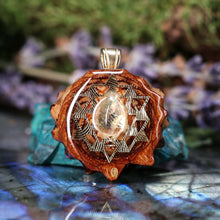 Load image into Gallery viewer, Mini Moonstone with 64 Star Tetrahedron