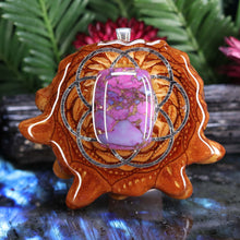 Load image into Gallery viewer, Purple Mohave Turquoise with Seed of Life