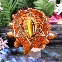Load image into Gallery viewer, Yellow Tiger's Eye with Merkaba