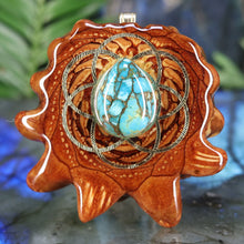 Load image into Gallery viewer, Blue Mohave Turquoise with Seed of Life