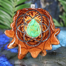 Load image into Gallery viewer, Green Mohave Turquoise with Seed of Life