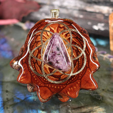 Load image into Gallery viewer, Charoite with Seed of Life
