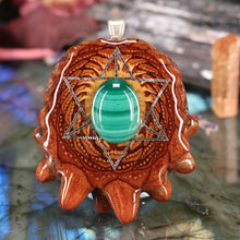 Load image into Gallery viewer, Malachite with Merkaba