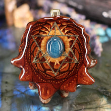 Load image into Gallery viewer, Blue Apatite with Merkaba