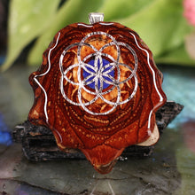 Load image into Gallery viewer, Crushed Lapis (Glows) with Seed of Life