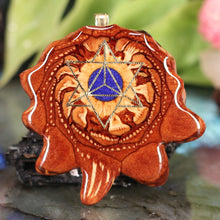 Load image into Gallery viewer, Crushed Lapis (Glows) with Merkaba