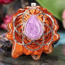 Load image into Gallery viewer, Charoite with Seed of Life