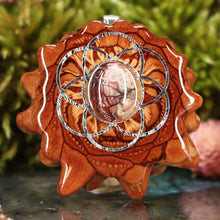 Load image into Gallery viewer, Crazy Lace Agate with Seed of Life