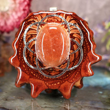 Load image into Gallery viewer, Red Sunstone with Seed of Life