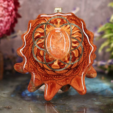 Load image into Gallery viewer, Red Sunstone with Seed of Life