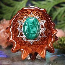 Load image into Gallery viewer, Malachite with 64 Star Tetrahedron