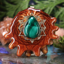 Load image into Gallery viewer, Malachite with 64 Star Tetrahedron