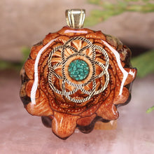 Load image into Gallery viewer, Mini Crushed Malachite (Glows) with Seed of Life