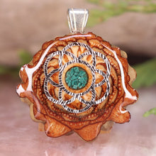 Load image into Gallery viewer, Mini Crushed Malachite (Glows) with Seed of Life