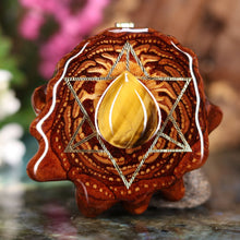 Load image into Gallery viewer, Yellow Tiger's Eye with Merkaba