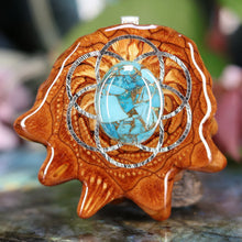 Load image into Gallery viewer, Blue Mohave Turquoise with Seed of Life