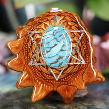 Load image into Gallery viewer, Blue Mohave Turquoise with Merkaba