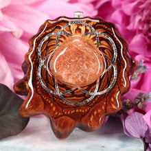 Load image into Gallery viewer, Red Sunstone with Seed of Life