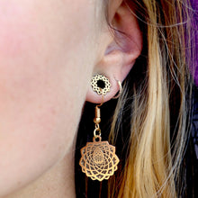 Load image into Gallery viewer, Third Eye Mandala Earrings (Silver / Gold)