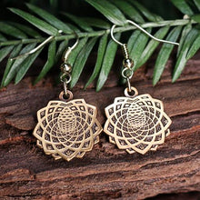 Load image into Gallery viewer, Third Eye Mandala Earrings (Silver / Gold)
