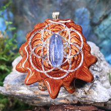 Load image into Gallery viewer, Blue Kyanite with Seed of Life