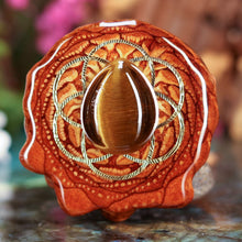 Load image into Gallery viewer, Yellow Tiger's Eye with Seed of Life