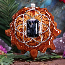 Load image into Gallery viewer, Blue Pietersite with Seed of Life

