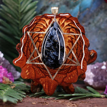 Load image into Gallery viewer, Blue Pietersite with Merkaba
