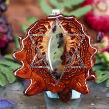 Load image into Gallery viewer, Dendritic Chrysoprase with Merkaba
