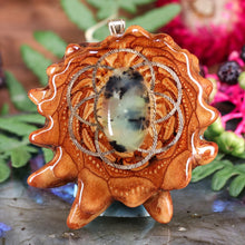 Load image into Gallery viewer, Dendritic Chrysoprase with Seed of Life
