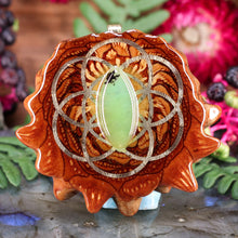 Load image into Gallery viewer, Dendritic Chrysoprase with Seed of Life
