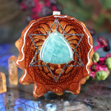Load image into Gallery viewer, Amazonite with Merkaba
