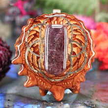 Load image into Gallery viewer, Iolite Sunstone with Seed of Life
