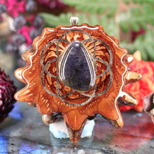 Load image into Gallery viewer, Iolite Sunstone with Seed of Life
