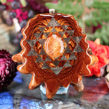 Load image into Gallery viewer, Red Sunstone with Sri Yantra
