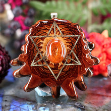 Load image into Gallery viewer, Red Sunstone with Merkaba

