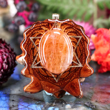 Load image into Gallery viewer, Red Sunstone with Merkaba
